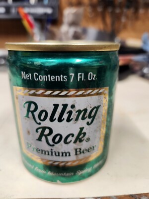 Empty Rolling Rocks ROLLING ROCK Aluminum PULL TAB 7oz. EMPTY BEER CAN Latrobe Pa Vintage ...