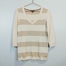 Tommy Hilfiger  V neck Horizontal Striped sweater Size S