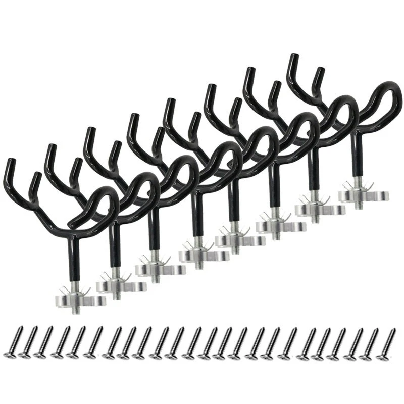 MOJIATE 8PCS Sure Grip Steel Rod Holder 20 Degree Angle for Fishing Boat Rod Pod Marine