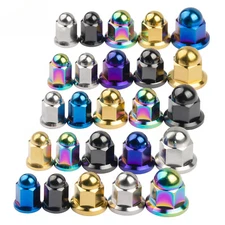 M6 M8 M10 Titanium Nut Hex Cap Screw Dome Head Nuts Ti Fastener Anodized Color