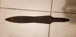 RARE Antique Vintage Iron SPEAR head 20.5"L