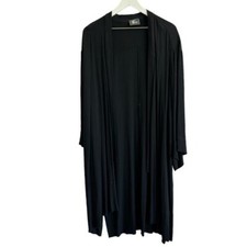 Lost & Found Ria Dunn Black Viscose Draped Long Line Jacket/topper, Size Xs