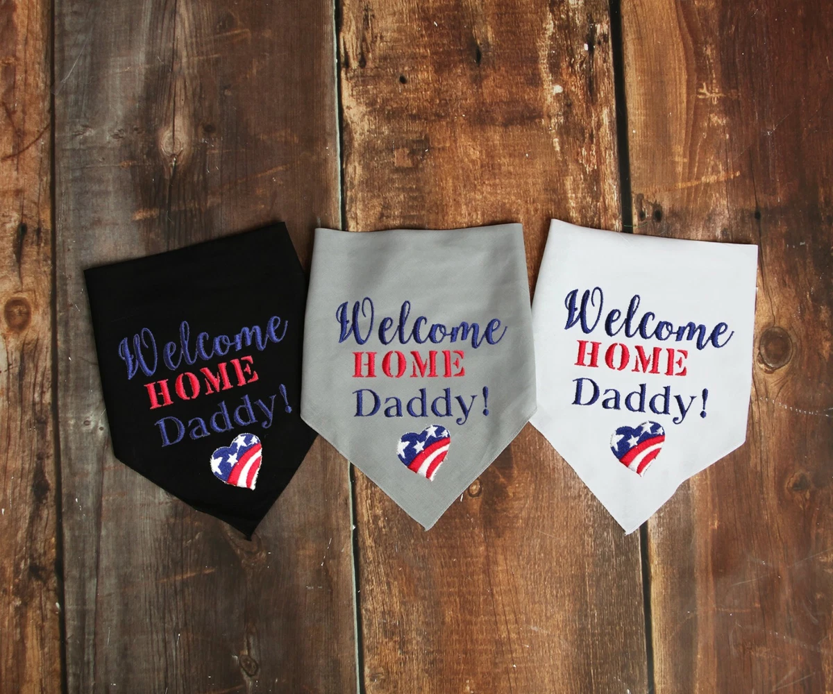 Military Dog Bandana Welcome Home Bandana Military Dog Patriotic Welcome Home