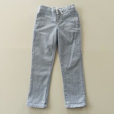 Janie and Jack Boys 6 Seersucker Drawstring Pants Sky Blue