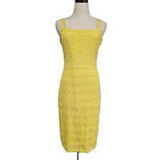 Rachel Roy Yellow Large  Sheath Bodycon Party Spring Summer Sexy Sweater Dress