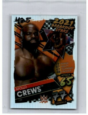 2021 Topps WWE Chrome Slam Attax  Apollo Crews Refractor #125