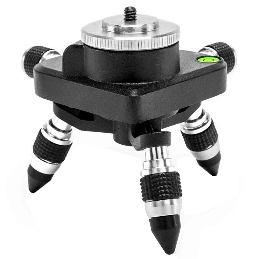 Laser Level Adapter Micro-adjust Fine Metal 360-Degree Rotating Base Tripod C...