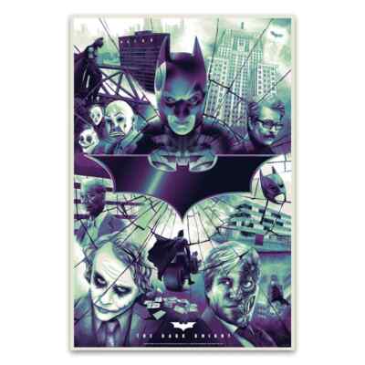 The Dark Knight Batman von Bella Grace Poster Siebdruck Kunst 24x36 VICE PRESS