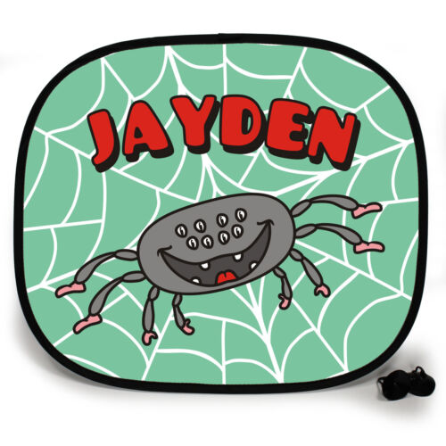 2x Car Side Window Personalised Mesh Sun Shades Visor Sunshade UV Gift Baby Kids - Picture 69 of 80