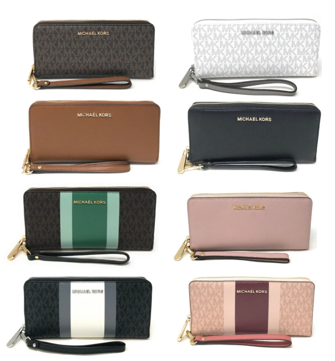 Michael Kors Bags | Michael Kors Large Continental Wallet Wristlet | Color: Gold/Tan | Size: Os | Newexperience27's Closet