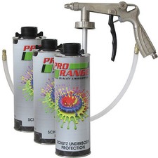 3 x Protezione Carrozzeria Auto - Nero Sottosigillo + Sottoscocca Rivestimento Pistola Texture 3M
