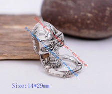 10X Skull with Ring Concho Biker Wallet Purse Chain Leathercraft Decor Conchos