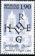 TIMBRE France 1987 N° 2478 ** ( Millénaire de l'Avènement d'Hugues Capet ) TBE