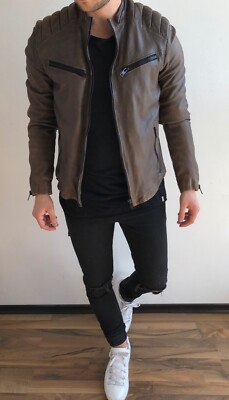 Neu Be Edgy Lederjacke SAMI Gr. S M L XL Schwarz Grau Allsaints Tigha YPS