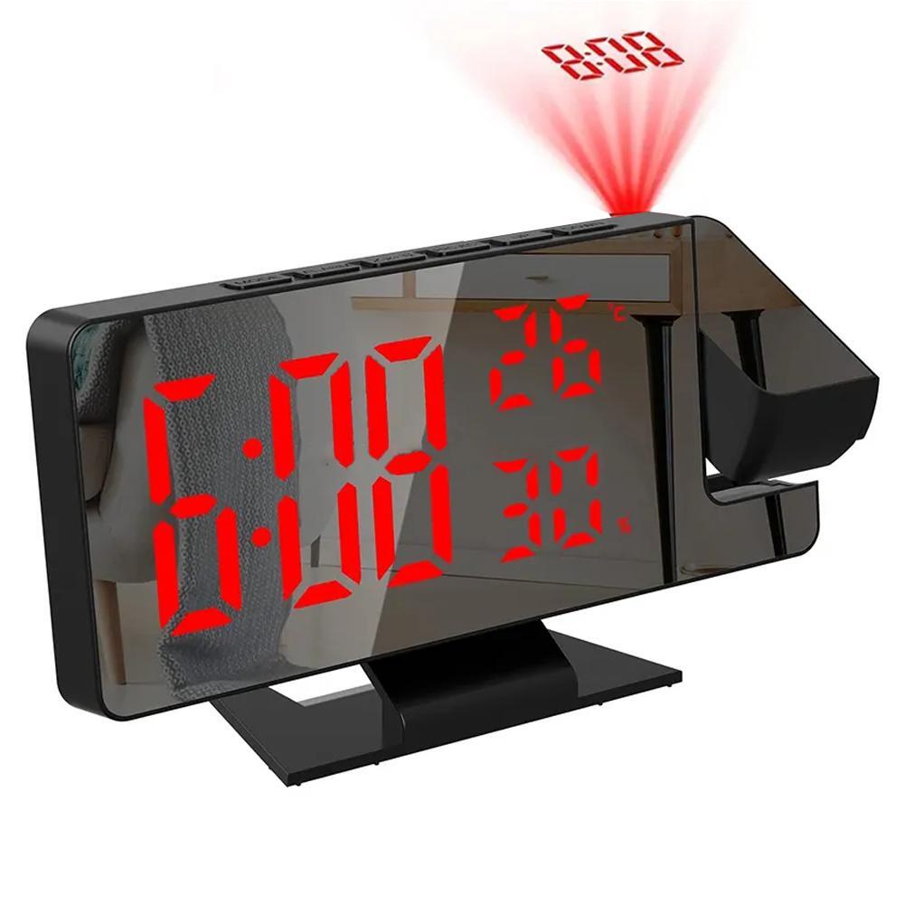 Digital LED Projection Alarm Clock Temperature Date Snooze Ceiling Projector