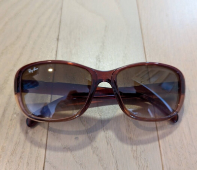 Ray-Ban Sunglasses Women Brown Gradient Square RB4174 857/51  display picture 2