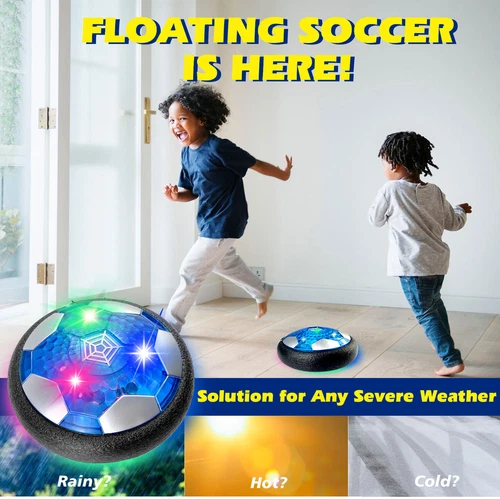 Hover Soccer Ball Set with 2 Goals USB Rechargeable LED Light Floating Ball Toys - Picture 4 of 14