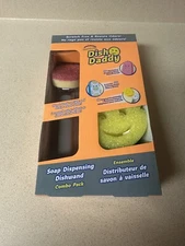 Scrub Daddy Dish Daddy Soap Dispensing Dish Wand Sponge, Combo Pack