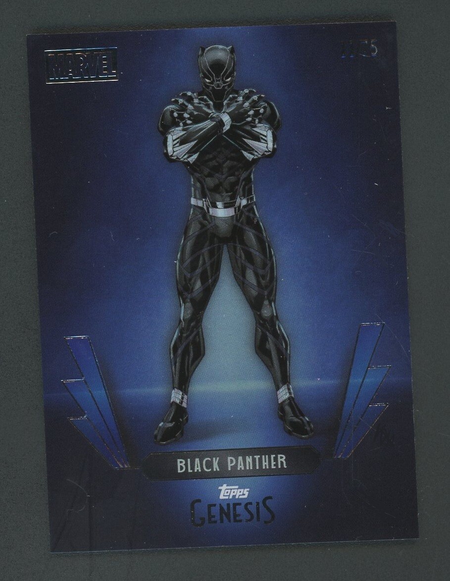 2025 Topps Disney Genesis Black Panther Blue Parallel 11/75