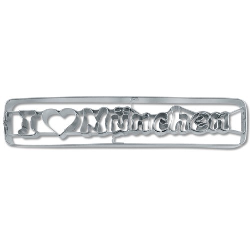Cookie cutter I love Munich 10 cm cookie cutter city dwellers - Picture 1 of 1