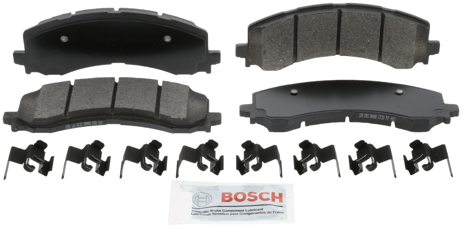 Bosch Blue Ceramic Brake Pads with Hardware Front For 2021-2023 Ford F-150