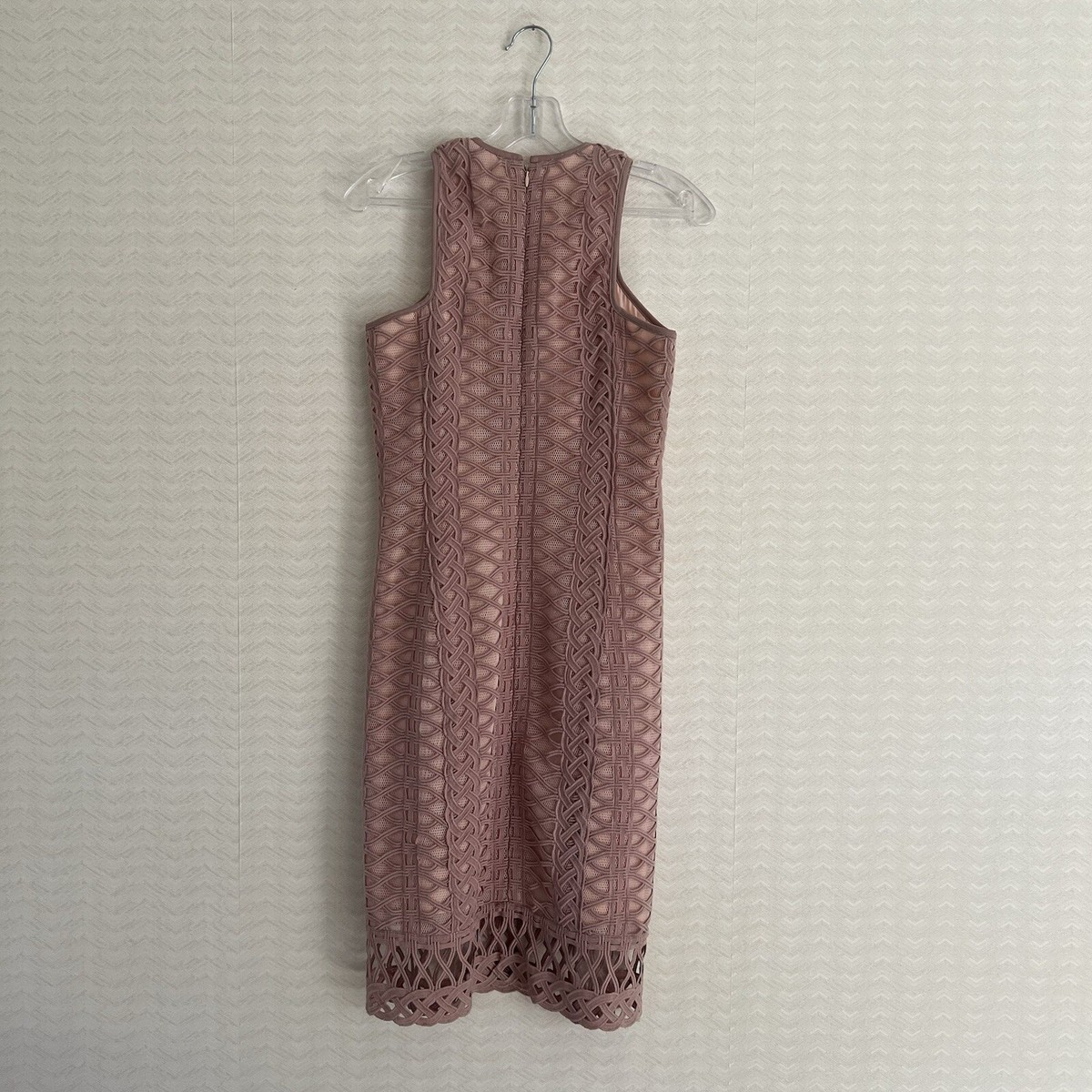Johnathan Simkhai Blush Pink Sleeveless Sheath Dress Lace Wedding Size XS  Womens | eBay
