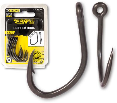 Black Cat Gripper Hook DG Coating Wels Waller Haken Einzelhaken 6 Stk. Hooks