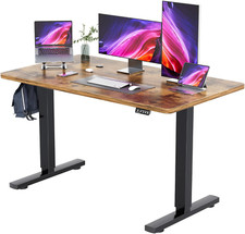 Height Adjustable Electric Standing Desk, 55 Inch Computer Table, Home Office Wo