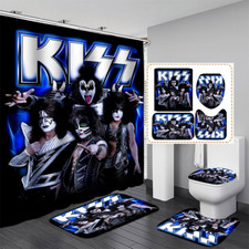 Gift For fans Kiss Band Music Ver1 Bathroom Sets, Shower Curtain Sets.