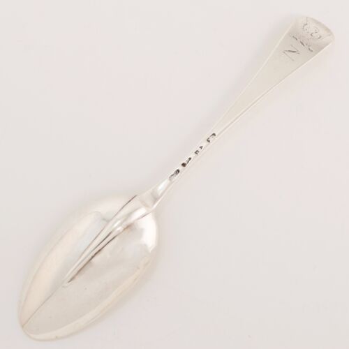 WILLIAM TANT ? GEORGIAN STERLING SILVER SERVING SPOON HANOVERIAN RATTAIL 1761 - Picture 3 of 4