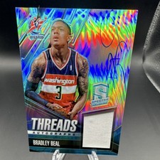 Panini 2013-14 Spectra Threads Auto Bradley Beal Wizards Light Blue /25 #5