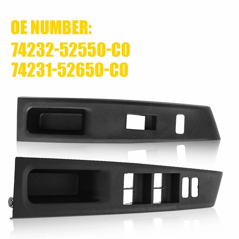 Panel de interruptor de ventana delantera izquierda+derecha bisel embellecedor para Toyota Yaris 2012-2014 Foto 4 de 4