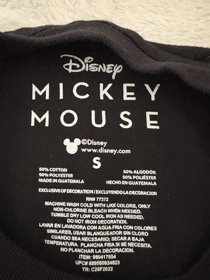 Disney Mickey Mouse Halloween Glow In The Dark T- Size S Boys Short Sleeve - Image 2 of 4