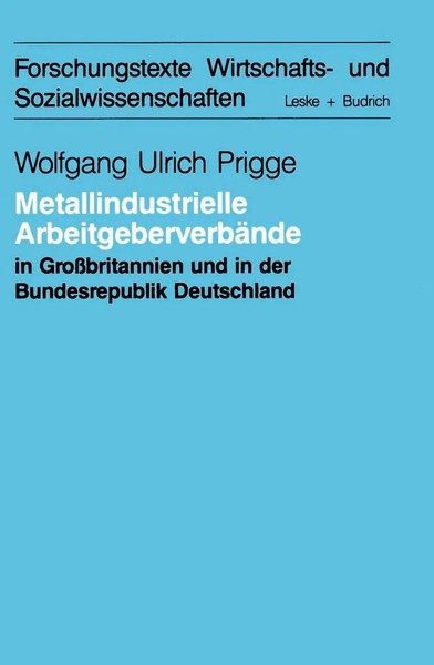 Wolfgang-Ulrich Prigge | Metallindustrielle ArbeitgeberverbäNde In...-image