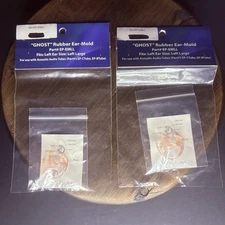 2 Police Radio Left Large Ear mold Open Ear Insert for Two Way Radio/Lapel GHOST