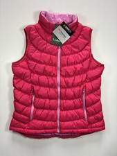 L.L. Bean Ultralight 650 Gilet Weste Damen 12-14 UK - Pink - Downtek Scotchlite