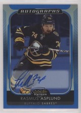 2021-22 O-Pee-Chee Platinum Blue Rainbow Auto Rasmus Asplund #BA-RA Auto 0x5l