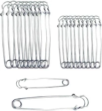 20pcs Large Safety Pins, 4inch and 3inch Heavy Duty Safety Pins for Fashion, Sew