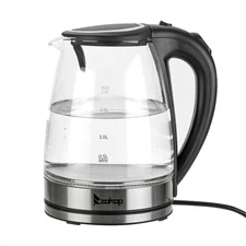 1.8L Electric Kettle Glass Water Tea Coffee Fast Boiling Auto Shut-off with LED