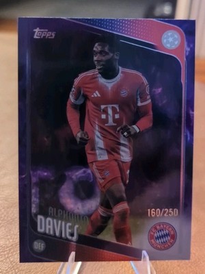 Alphonso Davies #/250 Purple Inferno 2025-26 Topps UCC Bayern Munich Canada