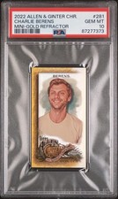 2022 Topps Allen and Ginter Chrome Charlie Berens #281 Gold Refractor /50 PSA 10