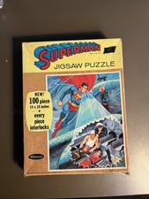 Vintage 1965 Whitman 100 Piece Superman Complete Jigsaw Puzzle