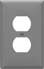 Duplex Receptacle Outlet Wall Plate, Electrical Outlet Cover, Gloss Finish, Mid-