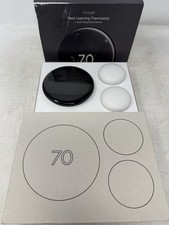 Google Nest Learning Thermostat 4th Gen w/ Temperature 2 Sensor- BLACK