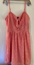 Bebop Dress Juniors Coral Sleeveless Lined Summer Size Large 