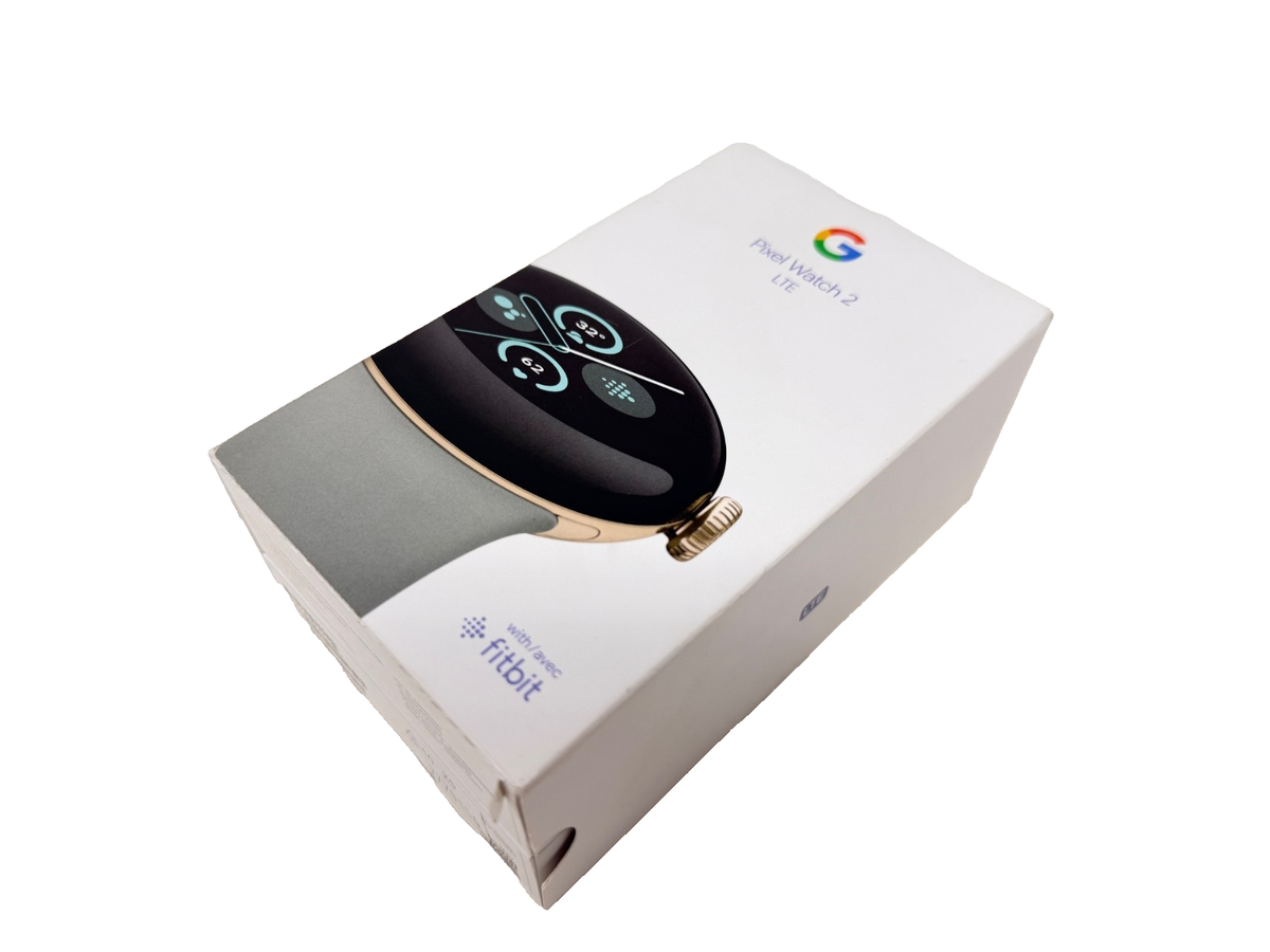 New Google Pixel Watch 2 Champagne Gold Case Hazel Active Band 