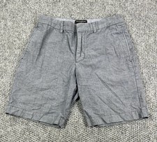 Banana Republic Aiden Club Shorts Mens 30 Gray Chino Flat Front Casual Preppy