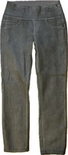 Spanx Solace Mid Rise Denim Wax Pull On Pewter Gray Jegging Jeans Size Small