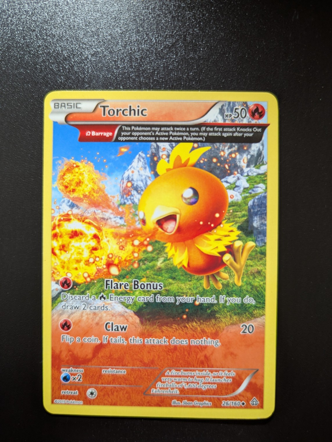 Torchic (Omega) 26/160 Uncommon XY - Primal Clash Normal LP-NM