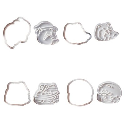 5Pcs Halloween Bear Cookie Cutter Fondant Cake Molds Kitchen Baking Tool